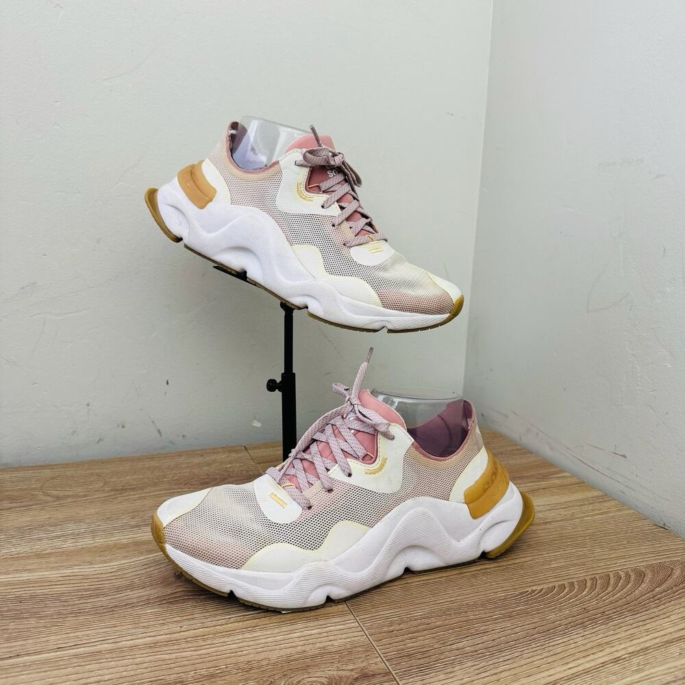 Sorel Kinetic Renegade White And Pink Sneakers Women’s Size 8